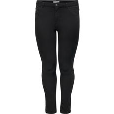 Only Curvy CarKarla Reg Ankle Zip Skinny Fit Jeans - Black