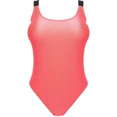 Calvin Klein Intense Power Rib Scoop Swimsuit Coral