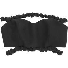 Ganni Green Bay Crop Top con Zip Posteriore