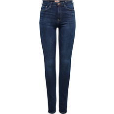 S Jeans Only Onlpaola HW Skinny Fit Jeans - Dark Blue Denim