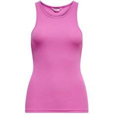 Only Ribstrikket Tanktop - Pink