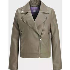 Jack & Jones Jxgail Biker Faux Läderjacka Kvinna Beige;