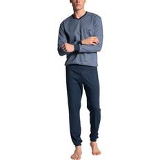 Calida Relax Choice Pyjama With Cuff - Indigo Blue