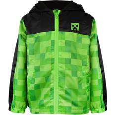 Minecraft Boys Creeper Hooded Waterproof Jacket (5-6 Years) (Green/Black)