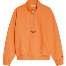 Orange Sweatshirts Calvin Klein Stacked Logo Sweatshirt EGG Helmetsshell