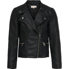 Freya Biker Imitation Leather Jacket - Black (15198182)
