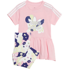 Adidas Infant Flower Print Dress & Tights Set - True Pink