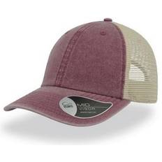 Atlantis Case Pigment Dyed 6 Panel Trucker Cap Unisex - Burgundy