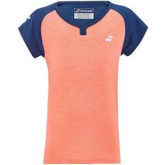 Orange Tops Babolat Play Cap Sleeve Top - Orange/Dark Blue (3GTD011)