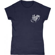 Harry Potter Womens/Ladies Logo Pocket T-Shirt (Navy/White)