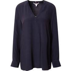 Tommy Hilfiger Dam Blusar Tommy Hilfiger Long Sleeve V-Neck Relaxed Fit Blouse