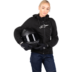 Alpinestars chrome hoodie Alpinestars Stella Chrome Sport Ladies Motorcycle Hoodie, black-white, for Women