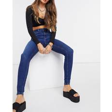 Noisy may callie skinny jeans Noisy May Premium Callie high waist skinny jeans in dark