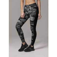 Camouflage Tights Urban Classics Ladies Camo Stripe Leggings Woodcamo/Black