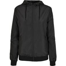 Build Your Brand Build Your Brand Womens/Ladies Windrunner Recycled Jacket (Black/White)
