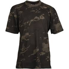 Camouflage t-shirt til børn, Multitarn sort, 164/XL