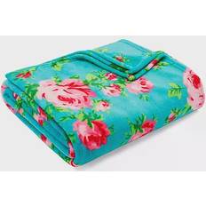 Betsey Johnson Bouquet Day Ultra Soft Plush Blankets Blue (274.32x228.6cm)