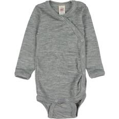 Wolle Bodys ENGEL Natur Baby Wrap Body Long Sleeved Light Melange 62-68