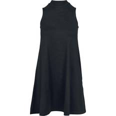 Élasthanne/Lycra/Spandex Robes Urban Classics Ladies A-Line Turtleneck Dress - Black