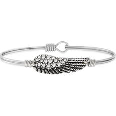 Luca + Danni Angel Wing Bangle Bracelet - Silver/Transparent