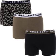 Hugo boss stretch cotton trunks HUGO BOSS Stretch Cotton Trunks 3-pack - Black/Brown/Patterned