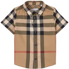Kid's Vintage Check Stretch Cotton Shirt - Archive Beige