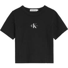 Calvin Klein Rib Jersey Cropped T-shirt - CK Black (IG0IG01354-BEH)