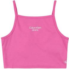 Fyrkantig Överdelar Barnkläder Calvin Klein Milano Jersey Cami Top - Lucky Pink (IG0IG01467-VTB)