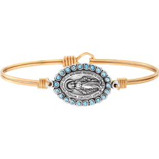 Luca + Danni Miraculous Bangle Bracelet - Gold/Silver/Aquamarine