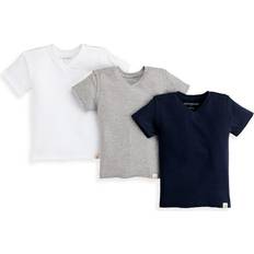 1-3M T-shirts Children's Clothing Burt's Bees Baby Solid V-Neck Organic Tee 3-pack - Multi (TD23842)