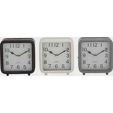 Square Clocks Ridge Road Décor Metal Square Traditional Clocks Set of 3 Table Clock