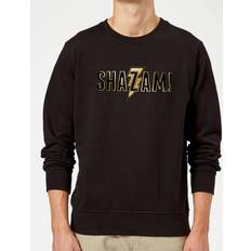 Oro Suéteres DC Comics Sudadera con logotipo dorado de Shazam - Negro