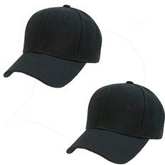 Solid Adjustable Baseball Cap (2-Pack) OSFA