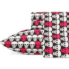 Betsey Johnson Skulls Bed Sheet Pink (259.08x223.52cm)