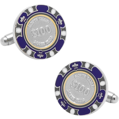 Gray Cufflinks Cufflinks Inc Poker Chip Cufflinks - Silver/Multicoloured