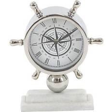 Stainless Steel Clocks Ridge Road Décor Round Coastal Tabletop Clock Table Clock 3"