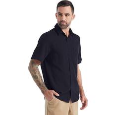 Icebreaker Herren Hemden Icebreaker Men's Steveston SS Shirt Midnight Midnight