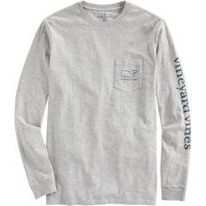 Herr Långärmad Vintage T-shirt - Vit