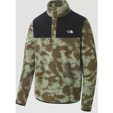 Tops The North Face Printed TKA Glacier Snap-Neck Pullover Fleece TNF Black/Military Olive Retro Dye Print