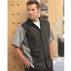 Red Kap Men's Standard Ripstop Crew Shirt Short Sleeve - Black