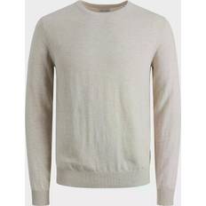 Gebreide trui - Wit Truien Jack & Jones Emil Knit Crew Neck Beige