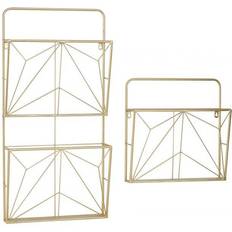 Gold Shelves Olivia & May Geometric Wall Shelf 15" 2