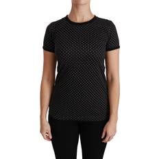 Dolce & Gabbana Women's Dotted Crewneck Cotton T-Shirt TSH4435 IT44