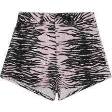 Ganni J1053 Korte Denimshorts Kvinde Shorts Stribet hos Magasin Tiger Stripe Light Lilac