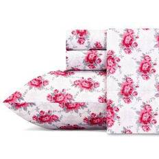 Betsey Johnson Printed Pattern Bed Sheet Pink (243.84x167.64cm)