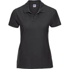 Women - XS Polo Shirts Russell Europe Womens/Ladies Ultimate Classic Cotton Short Sleeve Polo Shirt (Black)