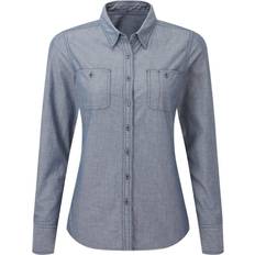 Premier Chemisier Femme Chambray Organic Long-Sleeved Shirt - Denim Gris