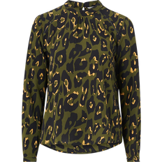 Only Mallory L/S Blouse Aop - Whitecap Gray