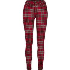 Urban Classics Classic Skinny Tartan - Rouge