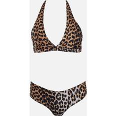 Ganni Guainetta Woman Swimwear Animal Print Jersey